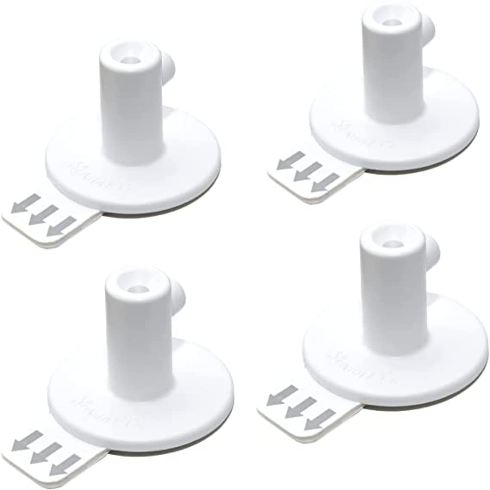 4-Pack Stand Mixer Attachment Holders - Kitchen Organizer for Dough Hook, Flat Beater & Wire Whip - Screw-In or Adhesive Tape Mount - Perfect for KitchenAid, Cuisinart & More - Keep Your Countertop Tidy & Accessories Handy