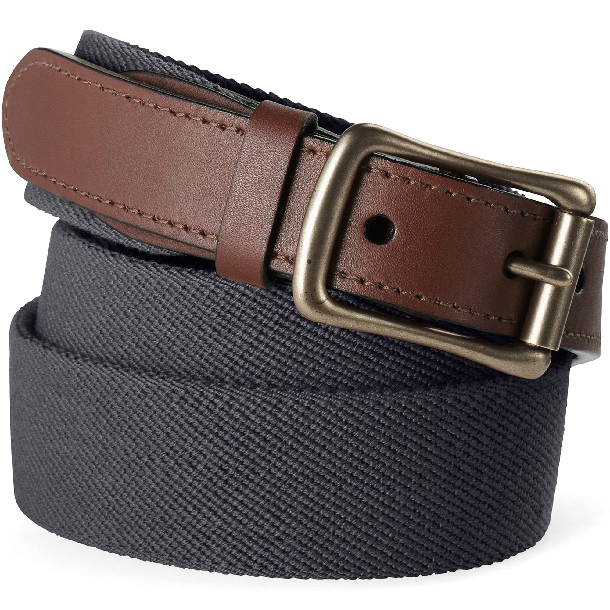 Lands' End Men's Elastic Surcingle Belt - Adjustable Stretch Waistband for Casual & Business Wear - Comfortable Dress Belt for Office, Travel & Everyday Use