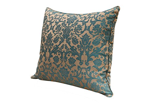 BOSSIMA Indoor Outdoor Deep Seat Chair Cushion Set - Spring Summer Seasonal Replacement Cushions in Blue Brown Damask Pattern - Perfect for Patio, Deck, Garden, and Living Room Furniture