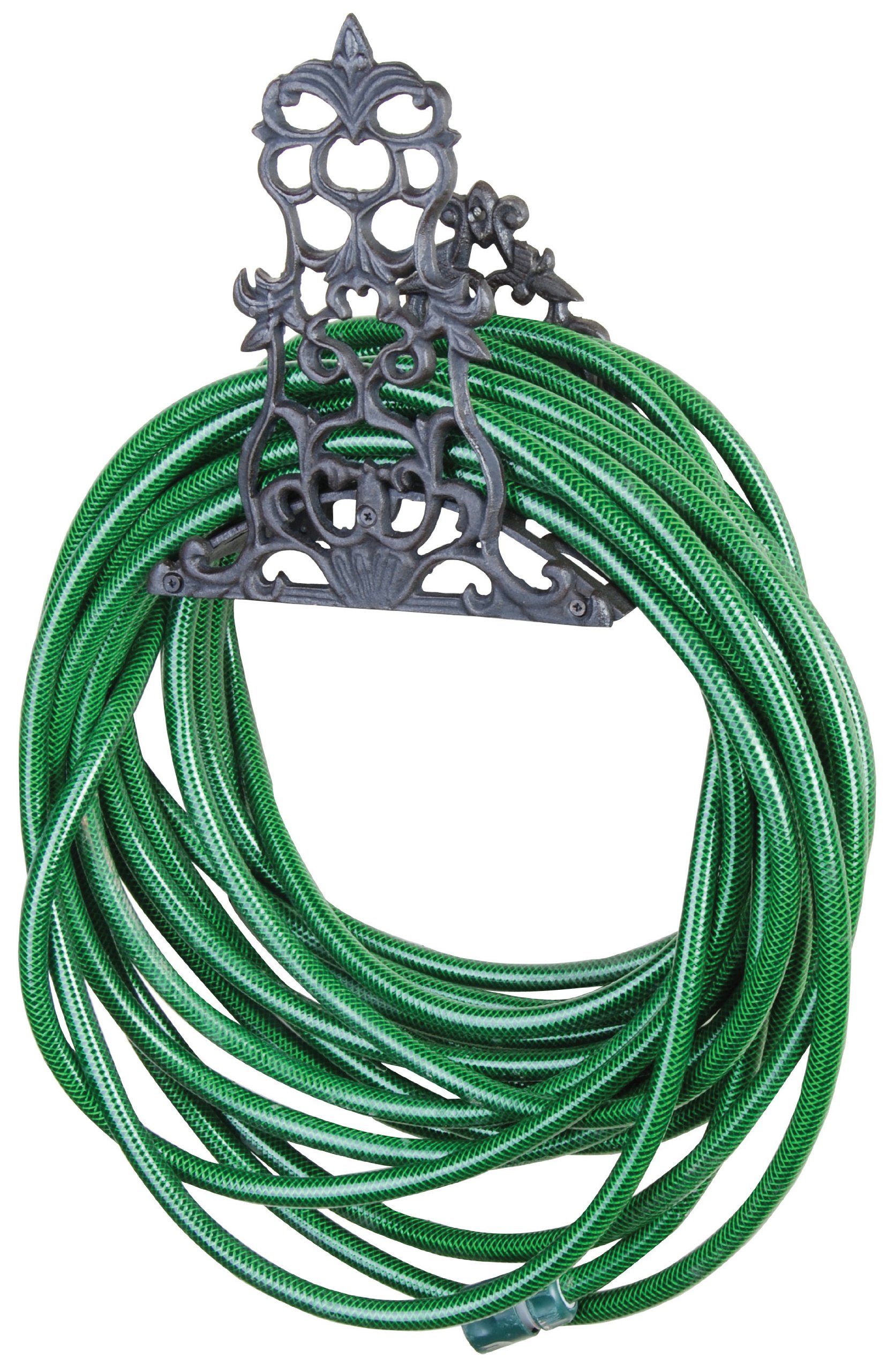 Esschert Design CB6 Heavy Duty Cast Iron Garden Hose Holder - Perfect for Outdoor Lawn, Yard, and Garden Watering Organization