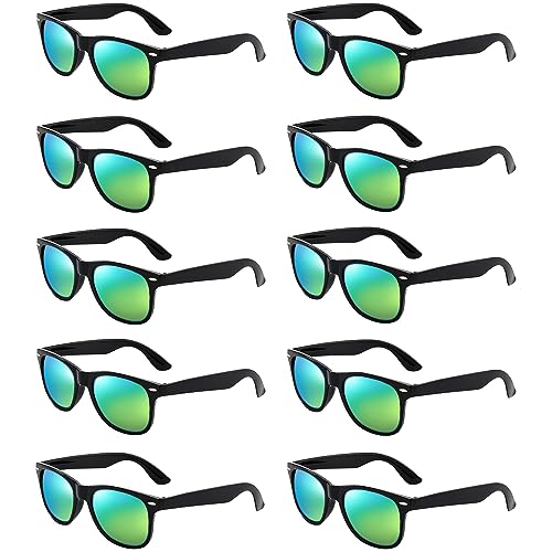 Black Frame Gold Mirrored 10 Packs