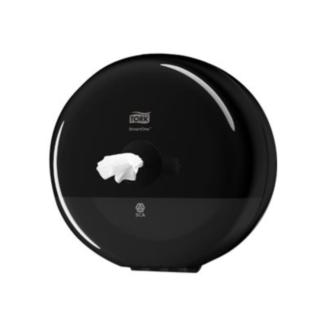 Tork T9 Smartone Mini Toilet Seat Elevation Dispenser - Black (681008) | Compact & Hygienic Bathroom Solution for Homes, Offices & Public Restrooms