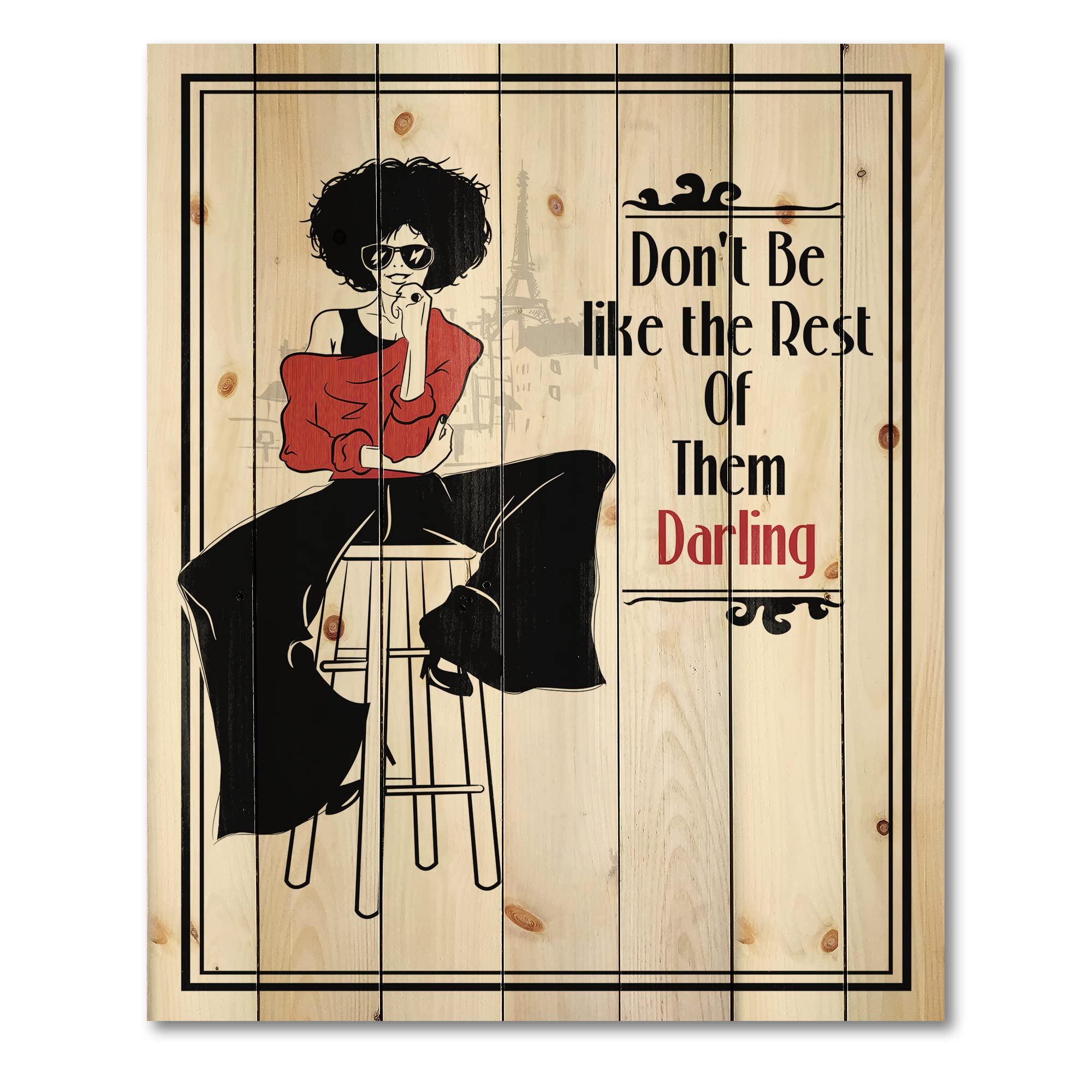 Modern Wood Wall Art - Red Pine Decor for Home & Office