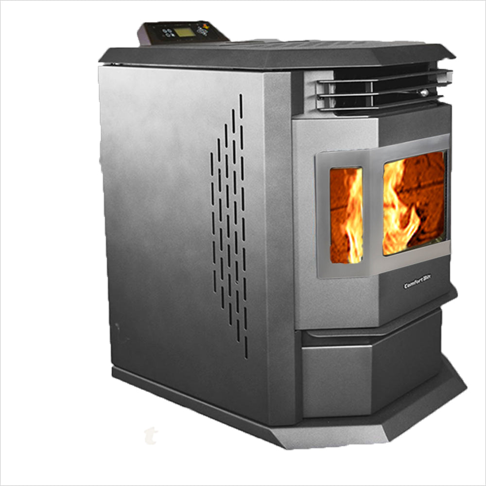 ComfortBilt HP22 SS Pellet Stove - Black Stainless Steel Heating Stove for Home, Cabin & RV - Efficient & Eco-Friendly Wood Pellet Burner