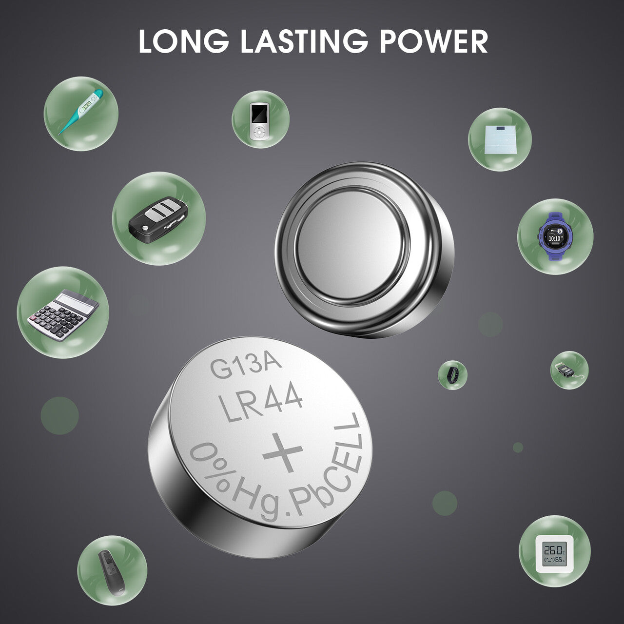 EBL LR44 AG13 Alkaline Button Cell Batteries (10-Pack) - Long-Lasting Power for Watches, Calculators, Toys & More - High-Performance 1.5V Coin Batteries