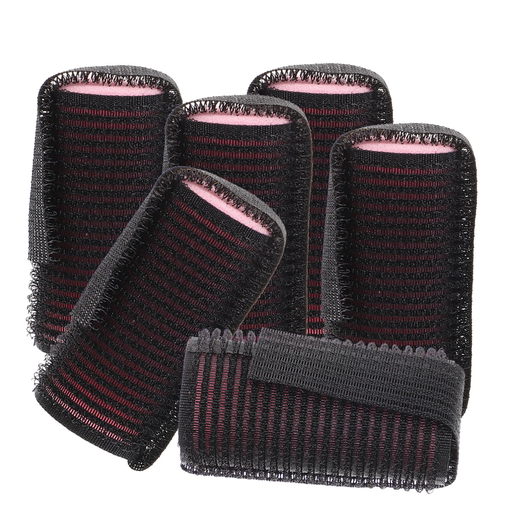 FRCOLOR 6-Piece Self-Grip Hair Rollers Set - Sponge Curlers for Bangs & DIY Curly Hairstyles, No-Heat Air Styler Wave Curlers for Easy Home Styling (Perfect for Parties, Weddings & Daily Volume)