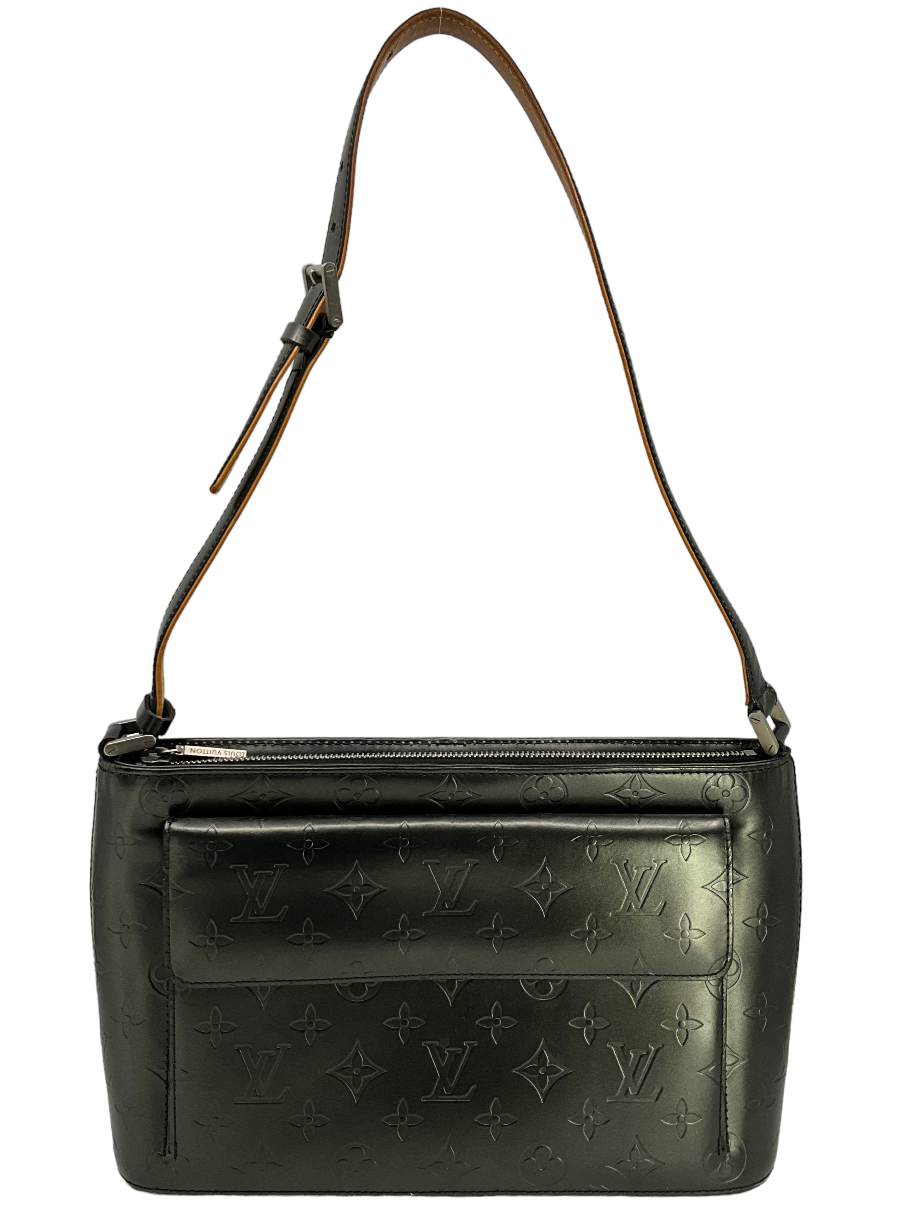 Authentic Louis Vuitton Allston Shoulder Bag in Dark Gray | Luxury Designer Crossbody Purse for Women | Perfect for Work, Travel & Evening Events