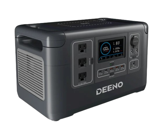 Deeno X1500 Portable Power Station 1036Wh 1500W LiFePO4 Battery - Solar Generator for Camping, RV, Emergency Backup & Off-Grid Power Supply