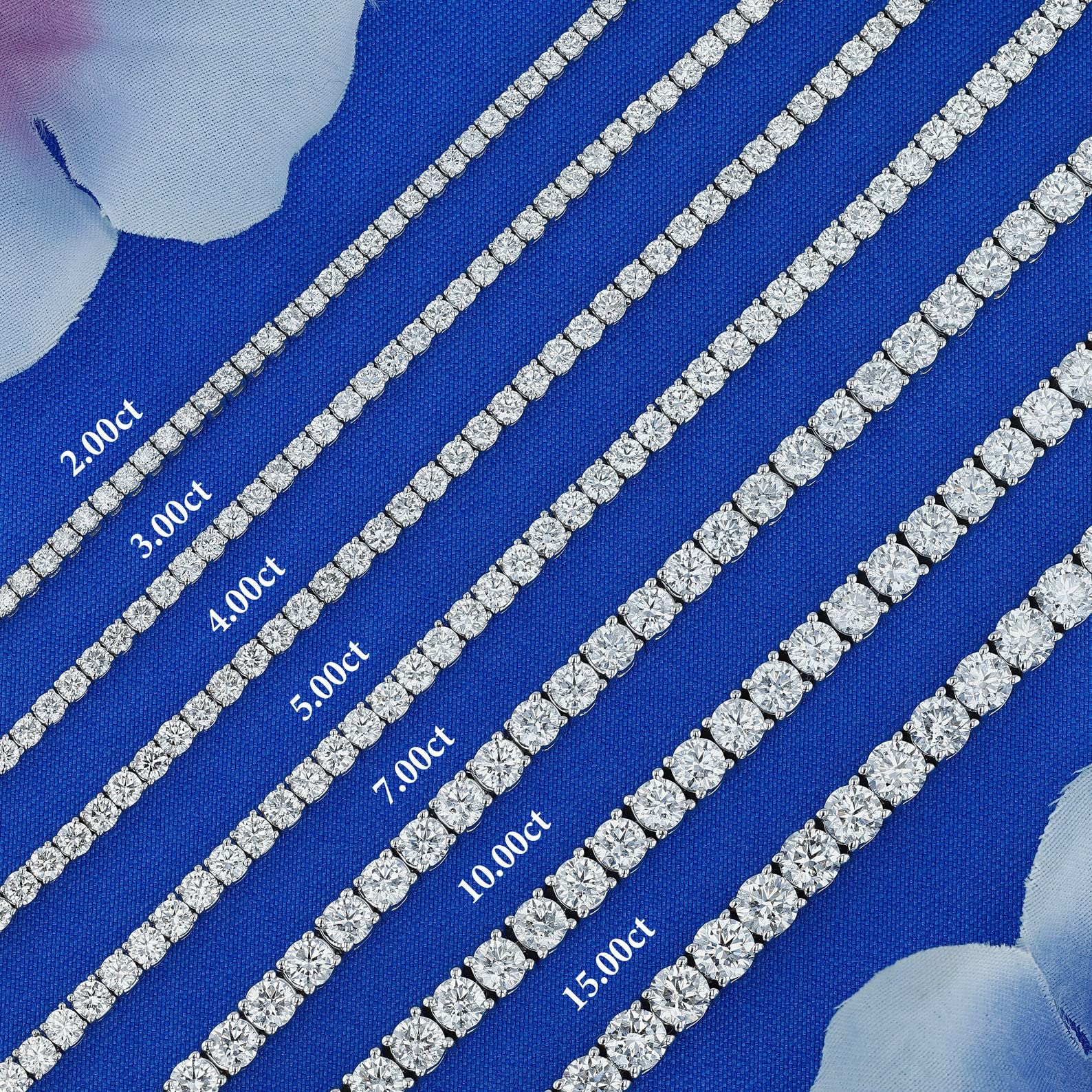 2.08Ct Moissanite Tennis Bracelet for Women - 18K White Gold Plated 925 Sterling Silver, Round Cubic Zirconia Diamond Line Bracelet - 7 Inches - Perfect for Weddings, Parties & Special Occasions