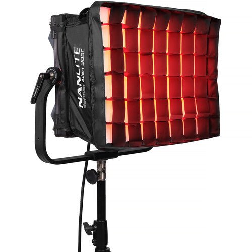 Nanlite Alien 300C RGBWW LED Panel with Softbox & Eggcrate - Professional Studio Lighting for Photography, Videography, and Live Streaming