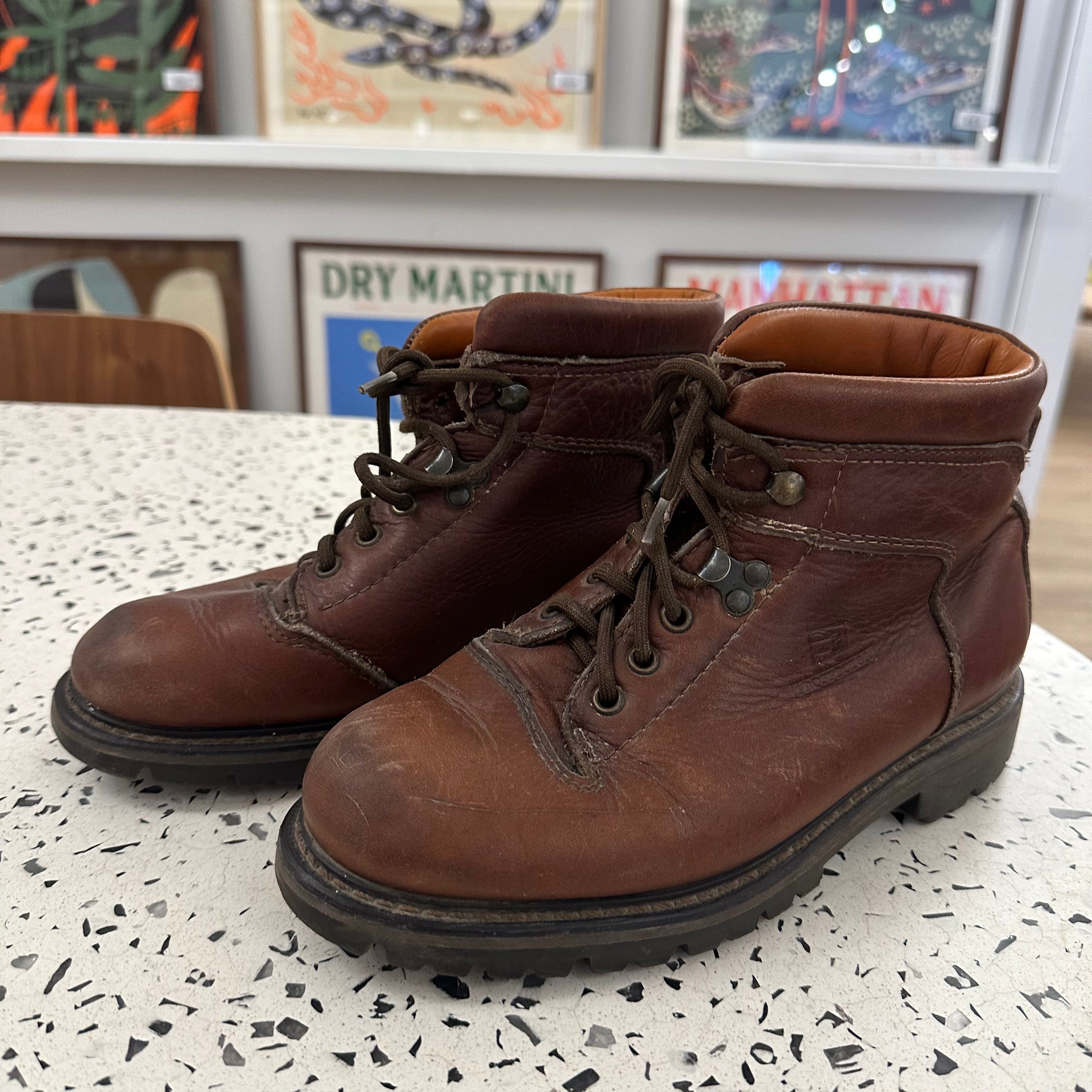Stylish Brown Leather Boots for Women & Men - Comfortable & Durable Ankle Boots for Fall & Winter | Perfect for Outdoor Hiking, Casual Wear & Fashion Outfits