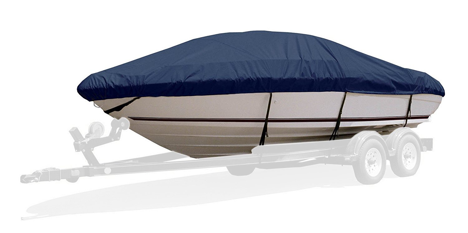 Universal Basic Fishing Boat Cover - Waterproof UV Protection for Small Boats Without Motor Hood - Ideal for Outdoor Storage & Travel