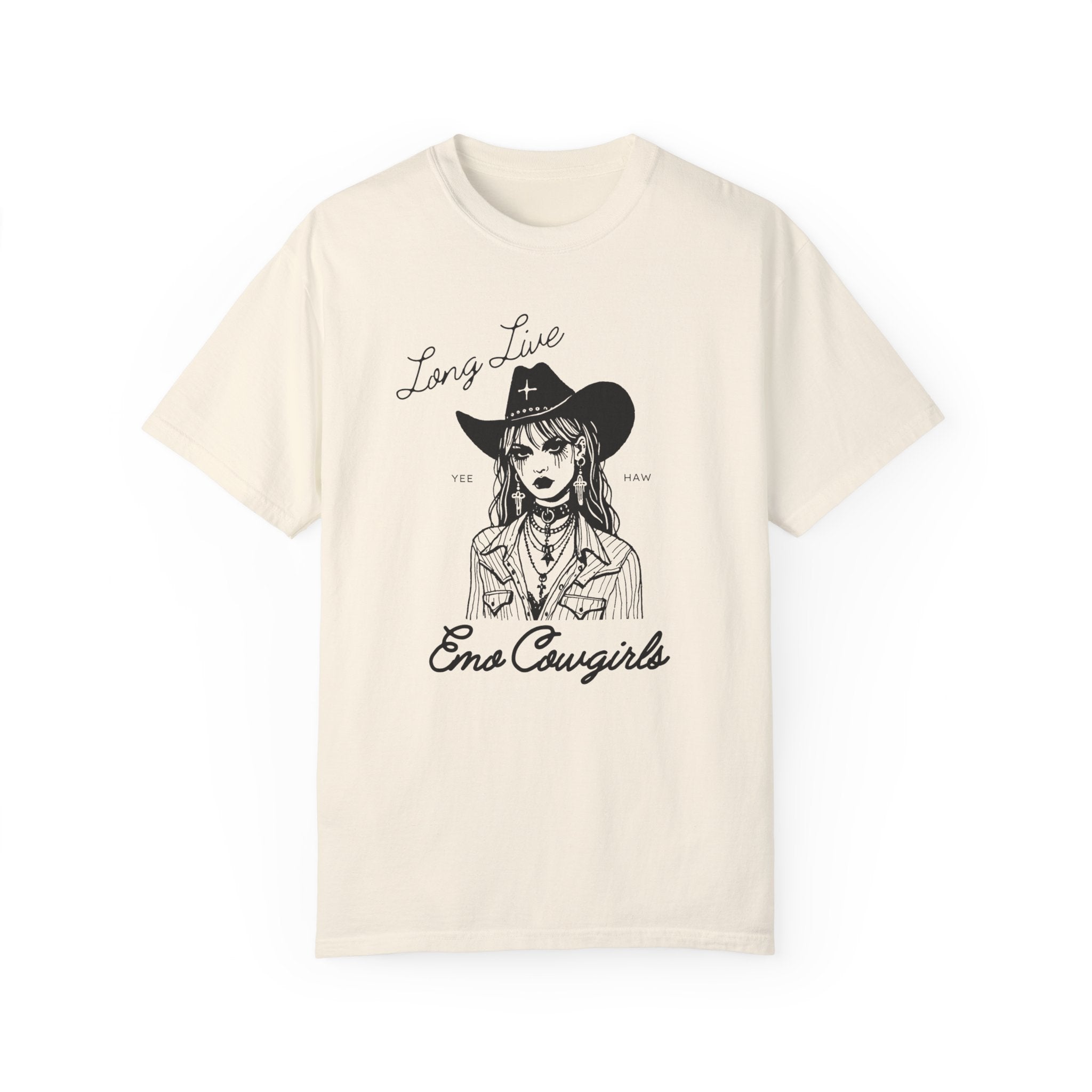 Long Live Emo Cowgirls T-Shirt - Vintage Western Gothic Style Top for Women | Perfect for Concerts, Rodeos & Alternative Fashion
