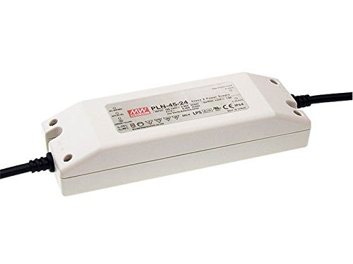 Mean Well PLN-45-12 45W AC/DC Power Supply Converter - 12V 3.75A Output for LED Lighting, CCTV Cameras, Industrial Equipment & Electronic Devices