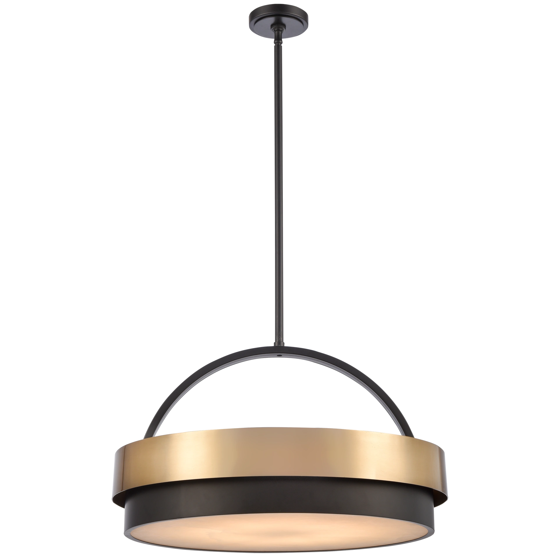 Coburg 4L/6L Dual Mount Pendant Light Fixture - Brass Finish Ceiling Lamp for Dining Room, Kitchen Island & Bedroom Lighting