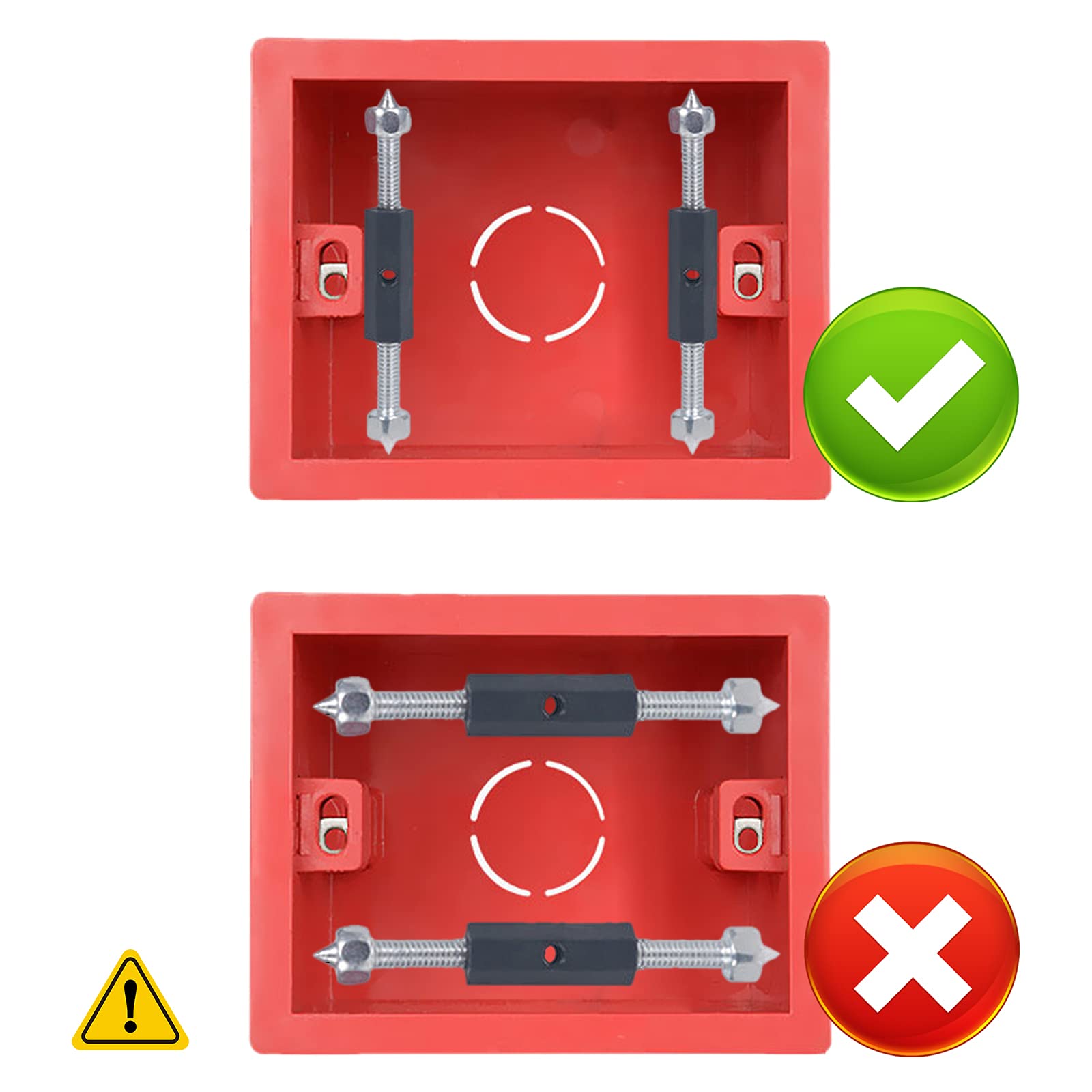 Eagles Cassette Repair Device - Universal 86 Type Switch Socket Outlet Box Repair Kit with 10 Screws & 1 Wrench - Upgraded Nylon Insulation - Electrical Box Repair Tool for Home, Office, and DIY Projects