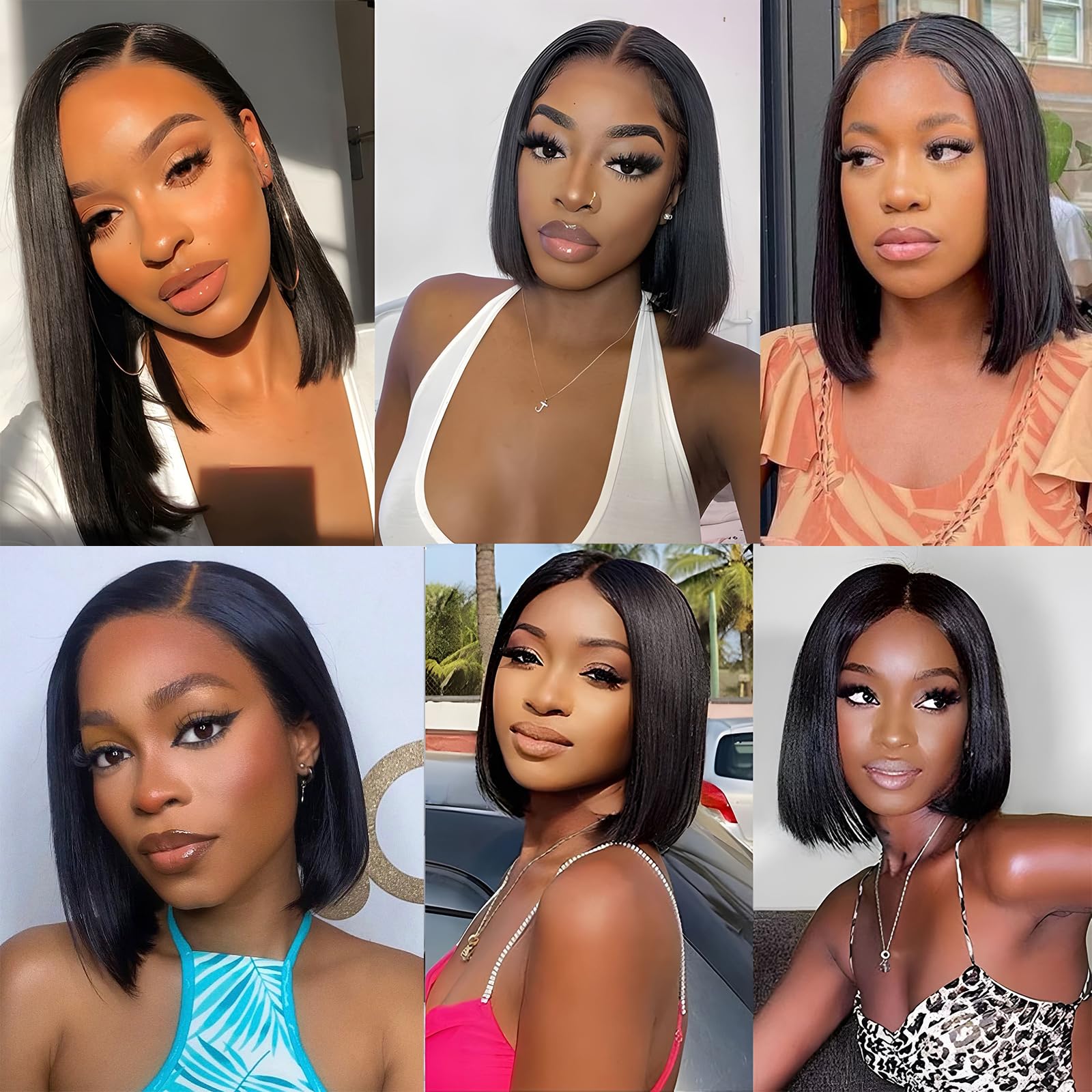 SIYUSI 13x4 HD Lace Front Glueless Bob Wig - 100% Human Hair Short Straight Bob Wigs for Black Women | Pre Plucked, Pre Cut, 180% Density | Natural Black Color (10 Inch) - Perfect for Daily Wear, Parties & Special Occasions
