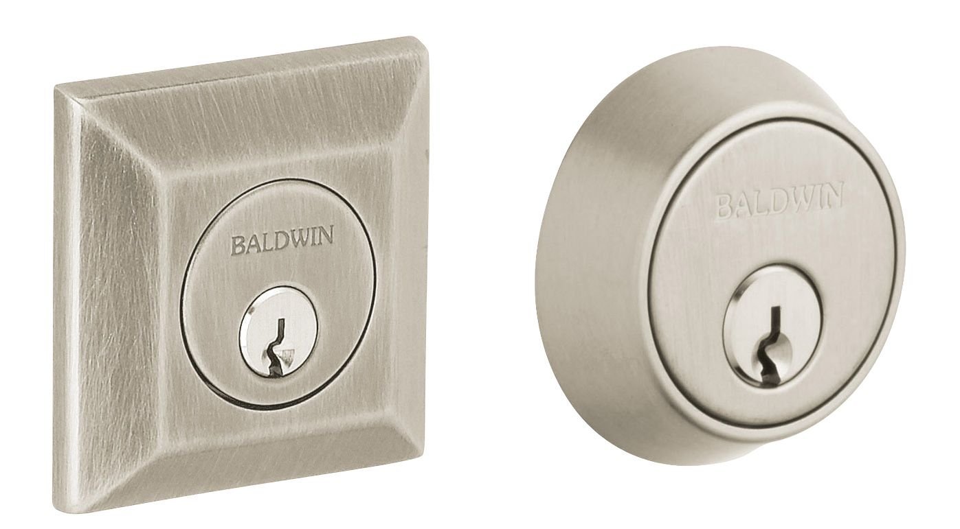 Baldwin Hardware 8255.056 Single Cylinder Deadbolt Lock - High Security Door Lock for Home, Office & Commercial Use
