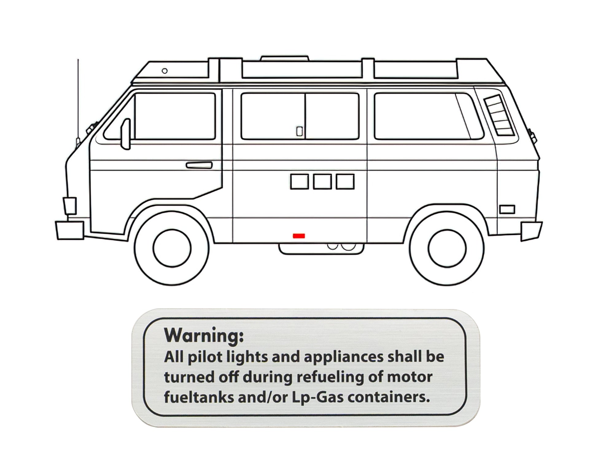 Camper Label Decal Set for RV, Trailer & Van - Waterproof Vinyl Stickers for Outdoor Adventures & Travel