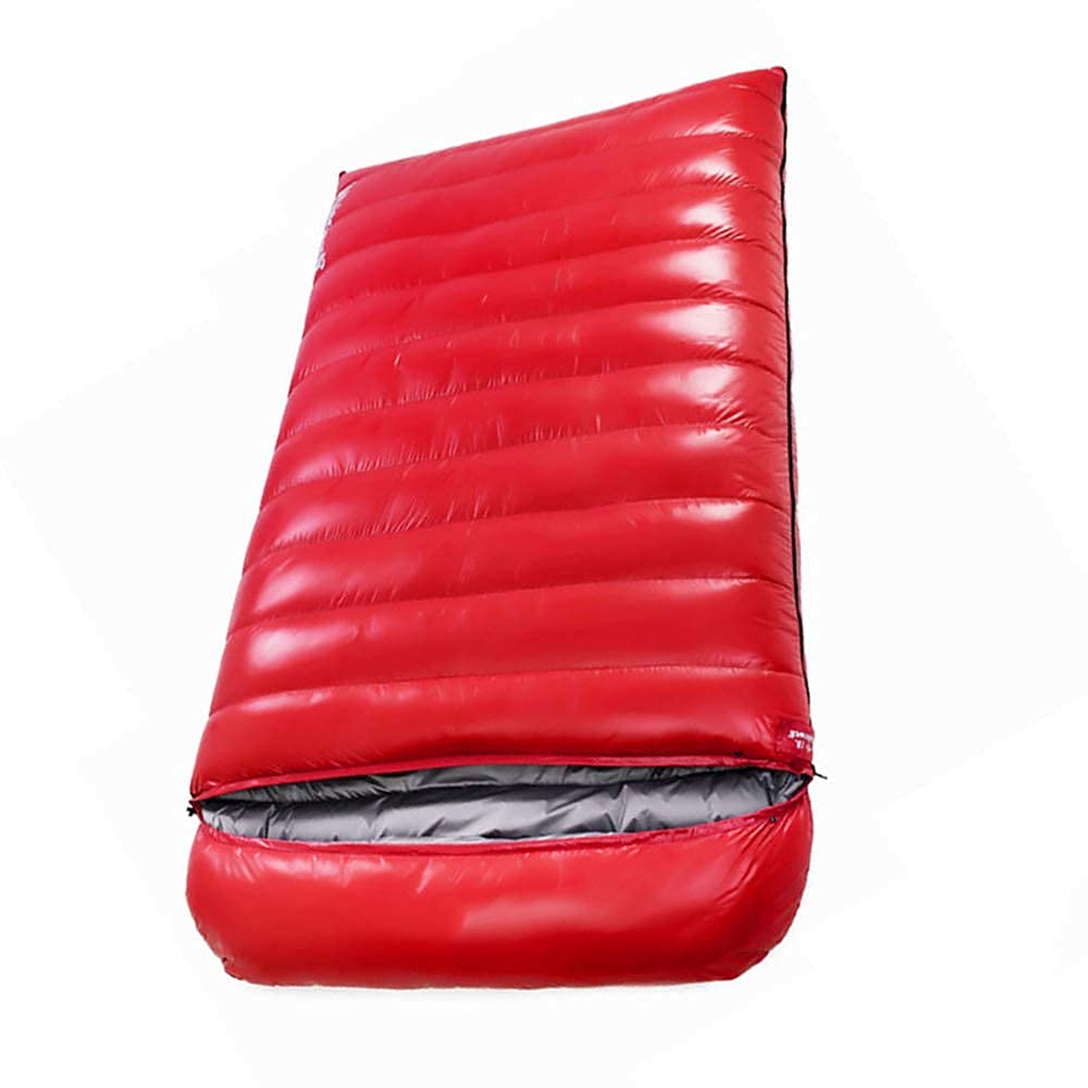 Ultralight Waterproof White Goose Down Sleeping Bag for Camping & Trekking -13℃ to -20℃ Weather Resistant, Portable Double Sleeping Bag (1.8Kg-2.5Kg) in Black/Red/Green - Perfect for Backpacking, Hiking & Outdoor Adventures
