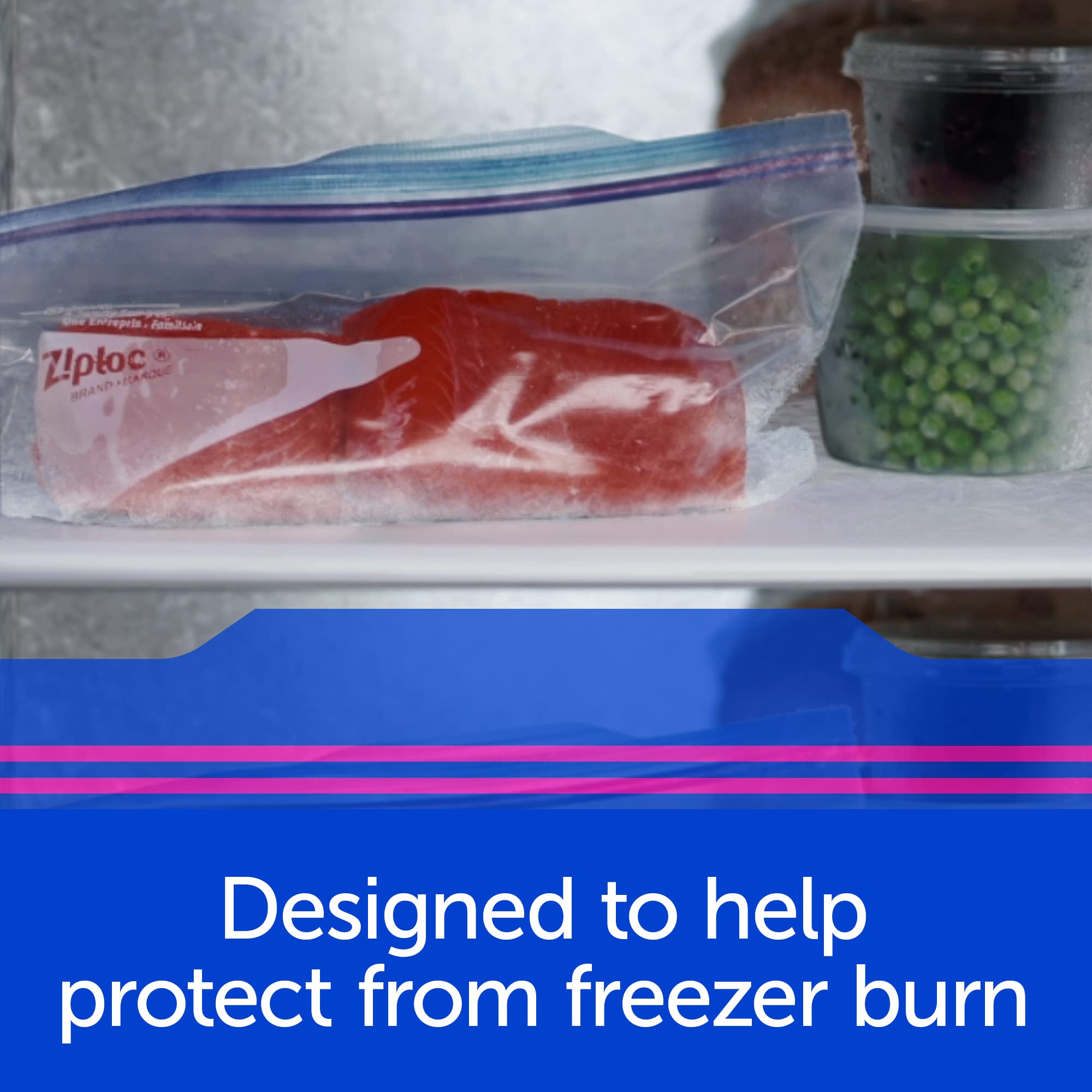 Ziploc 2 Gallon Freezer Bags with Grip 'n Seal Technology - 30 Count (3 Packs of 10) for Food Storage, Meal Prep & Freezing - Perfect for Leftovers, Sous Vide & Bulk Cooking