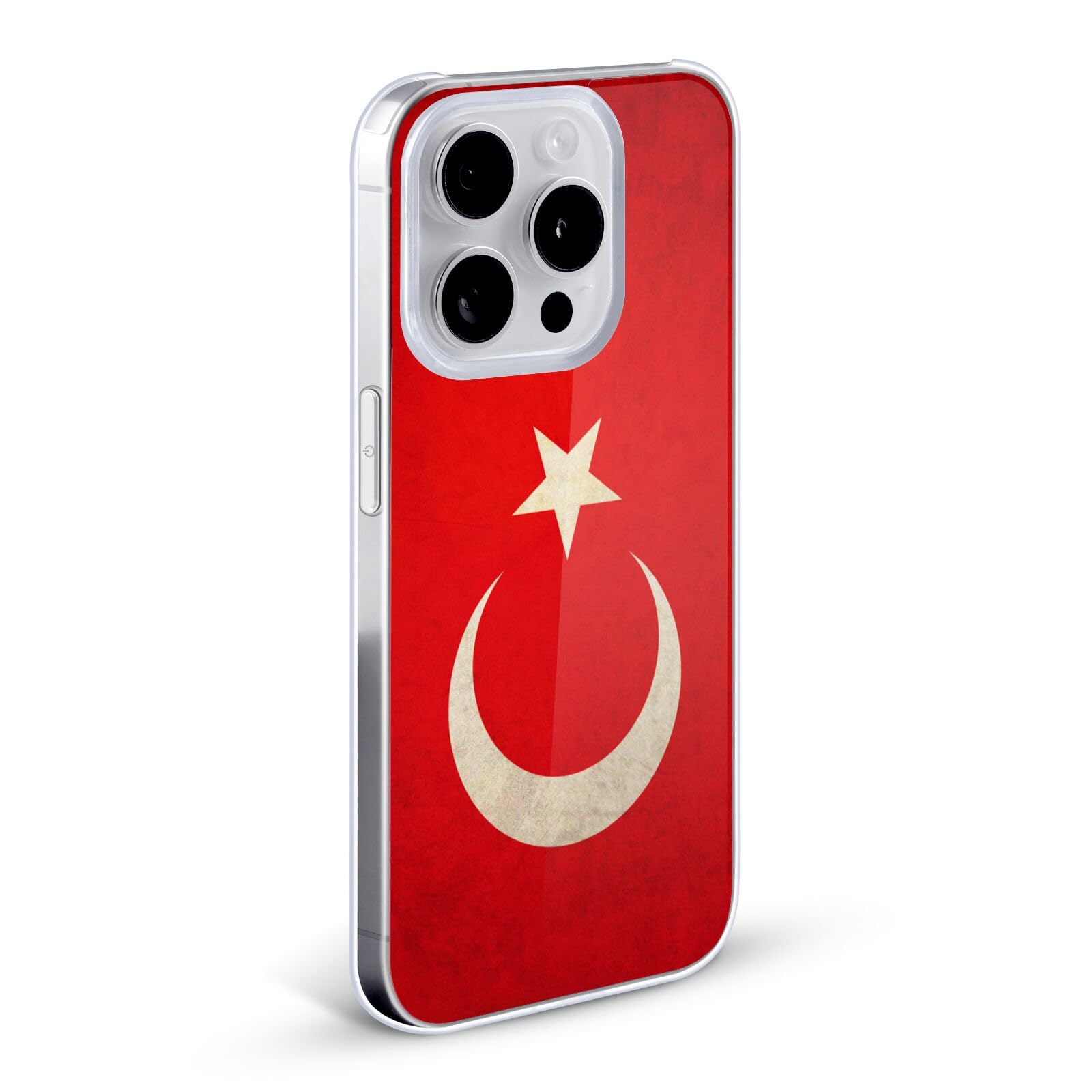 Vintage Turkish Flag Hard Back Case Compatible with Apple iPhone 12 Pro Max - Durable Protective Cover with Türk Design for Travel, National Pride & Everyday Use