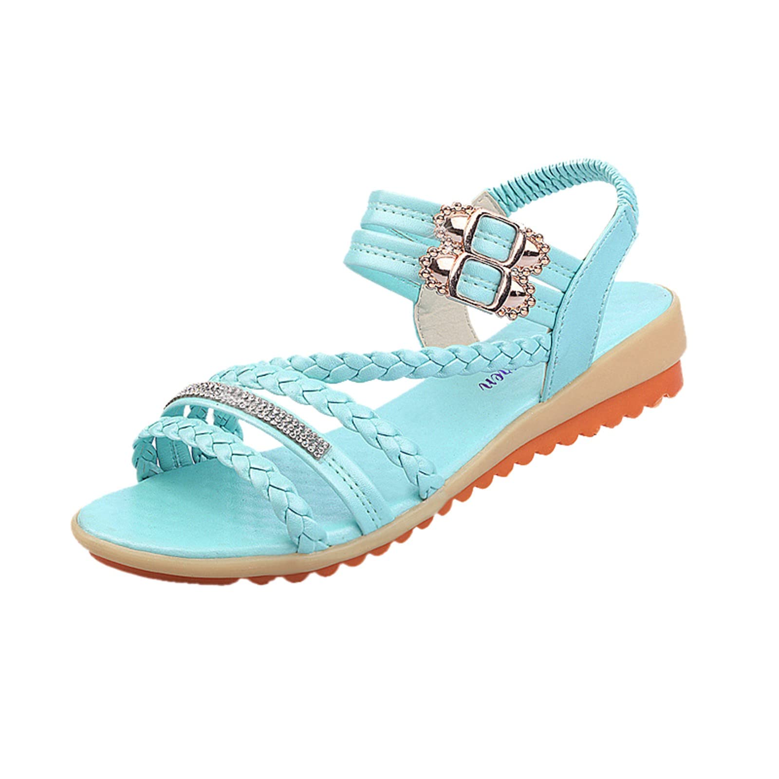 Elegant Wedding Sandals for Bride – Women's Flat Beach Sandals | Perfect for Beach Weddings, Bridal Showers & Summer Vacations
