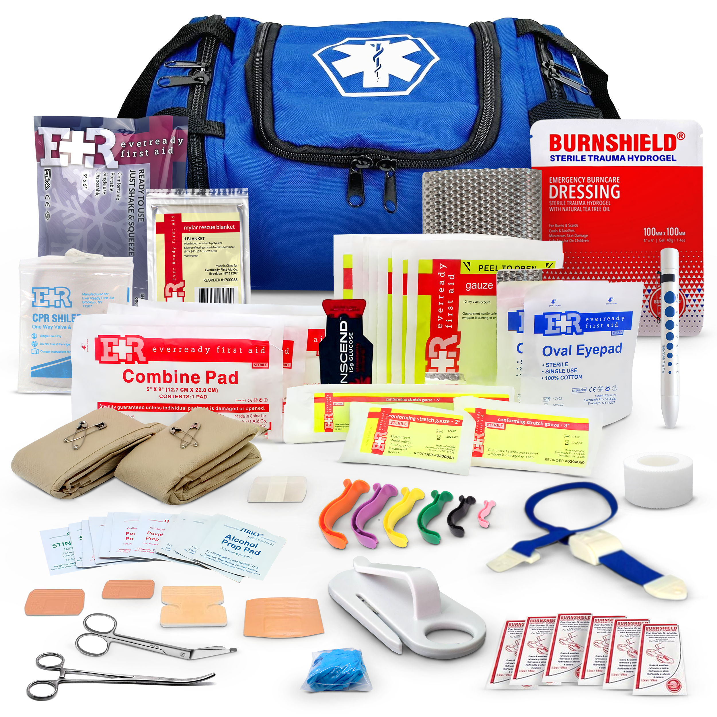Professional First Responder Trauma Kit - Fully Stocked Emergency Medical Supplies for EMTs, Paramedics & First Aid | Ideal for Accidents, Emergencies & Outdoor Adventures