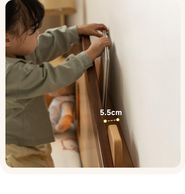Kids Wooden Bed with Night Light - Beech & Poplar Little House Design with 15-Minute Auto Light Off - Perfect for Bedrooms, Playrooms & Cozy Sleep Spaces