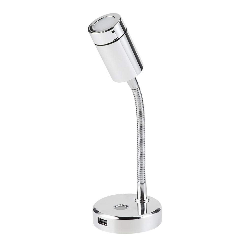 12V RV Boat LED Reading Light - 1500LM Adjustable Marine & Car Table Lamp with USB Charging Port | Perfect for Night Reading, Camping & Road Trips