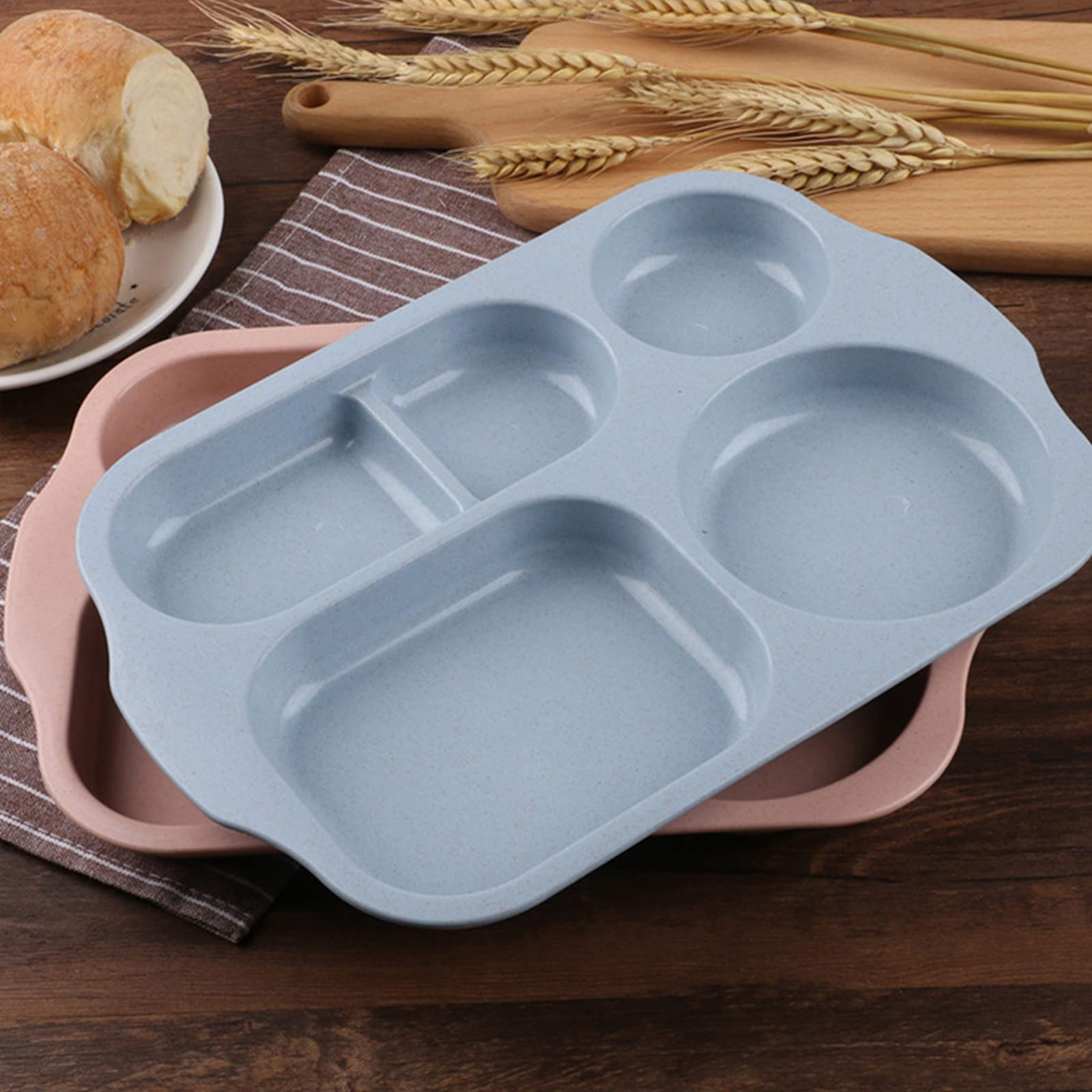 8-Pack Plastic Divided Plates Set - Microwave & Dishwasher Safe Sectioned Meal Trays for BBQ, Camping, Picnics & Kids Parties - BPA-Free Durable Dinnerware