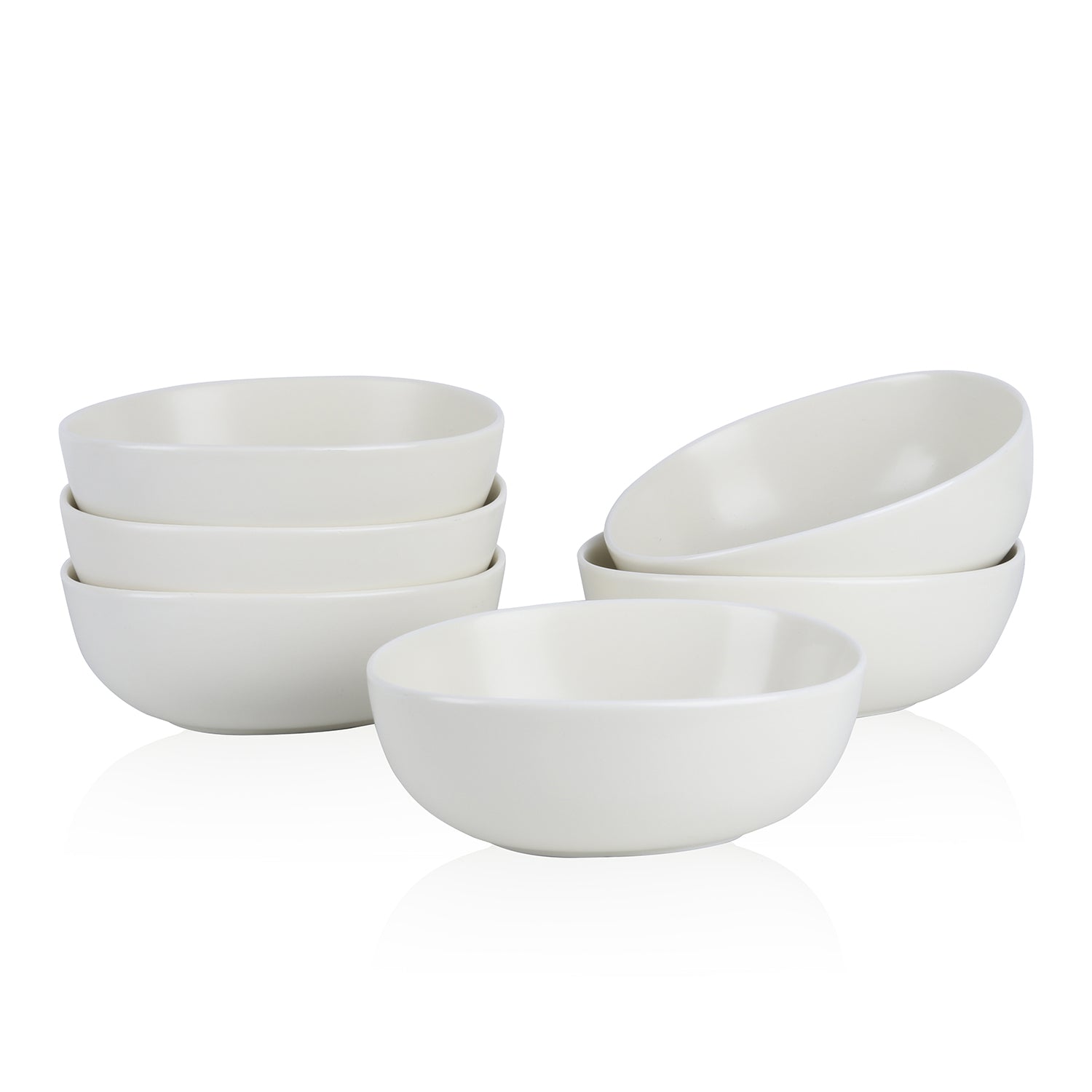 Delilah Porcelain Bowl Set - 6-Piece Dinnerware Set for Soup, Salad & Dessert | Elegant & Durable for Everyday Use & Entertaining