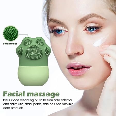 WOODZEN Anti-Leak Silicone Ice Face Roller with Ice Molds for Face Massage & Eye Care | Cooling Skin Therapy for Women | Reduce Puffiness, Soothe Skin & Refresh Eyes - Perfect for Morning Routine & Post-Workout Recovery