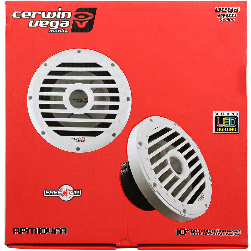 Cerwin Vega RPM104FA 10-Inch 200W RMS (400W Peak) 4 Ohm Car Subwoofer - Powerful Bass for Car Audio & Home Theater Systems