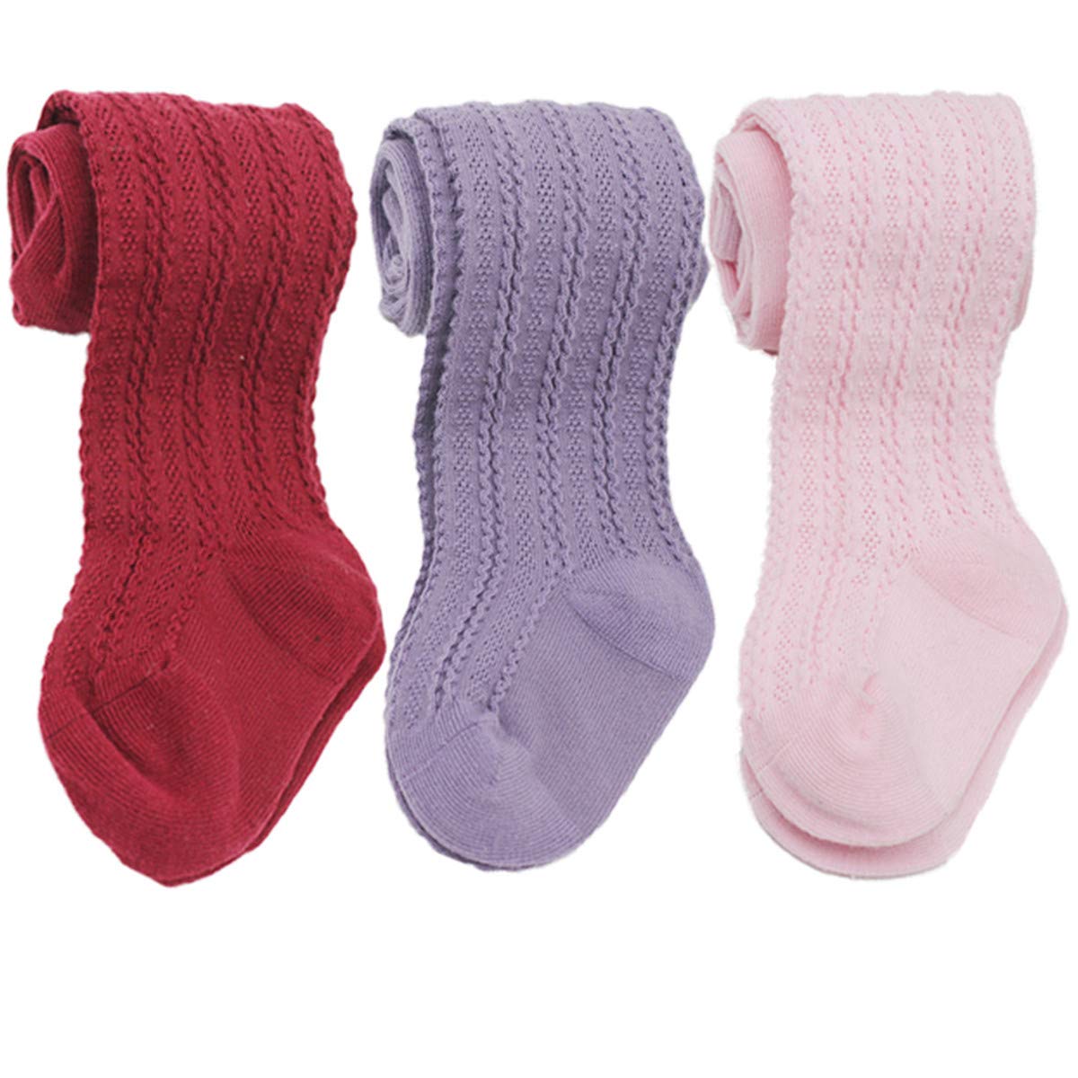6 Pack Baby Girls Leggings - Soft Cotton Stretchy Toddler Pants for Playtime & School (Pink/Black/White) - Perfect for Everyday Wear, Playdates & Dance Classes