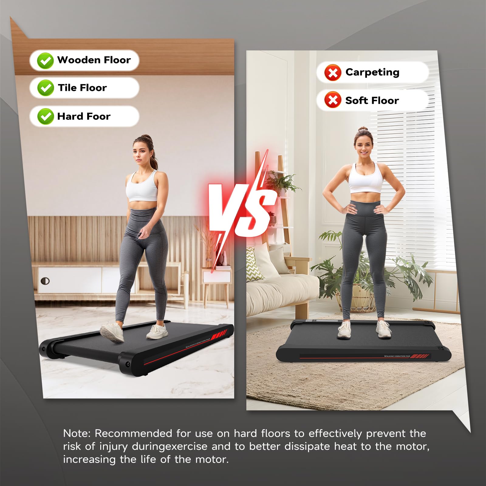 Sperax 4-in-1 Vibration Plate Exercise Machine & Under Desk Treadmill - 350 Lb Capacity Portable Walking Pad with APP - Home Fitness Equipment for Weight Loss, Circulation & Muscle Toning - Perfect for Office, Home Workout & Small Spaces
