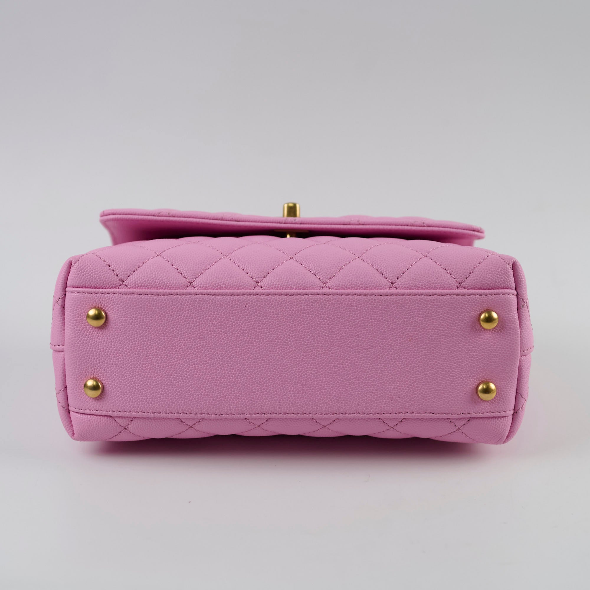 Authentic Chanel Small Coco Handle Bag in Pink Caviar Leather with Microchip - Perfect for Date Nights, Parties & Luxury Fashion Accessories