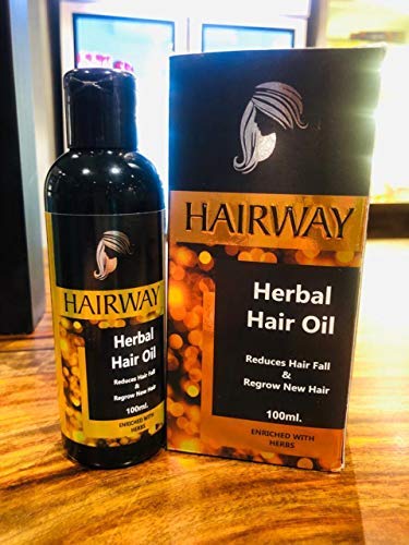 HAIRWAY Herbal Anti-Hairfall & Hair Regrowth Oil - Natural Remedy for Thicker, Stronger Hair | Perfect for Daily Scalp Massage & Hair Care Routine