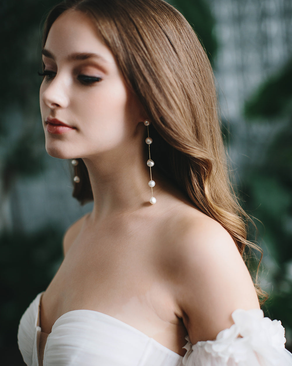 Krista Pearl Dangle Earrings for Women - Elegant Drop Pearl Jewelry for Party, Wedding & Special Occasions