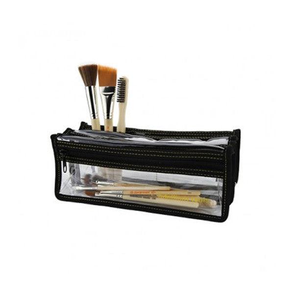 Bdellium Tools SFX Double Pouch - Professional Makeup Brush Organizer for Travel & On-The-Go Artists | Perfect for Cosmetics, Brushes & Beauty Essentials