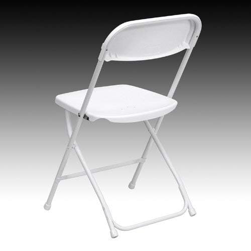 Premium Folding Chairs with Molded Plastic Seat & Steel Frame - Heavy Duty Stackable & Foldable Chairs for Indoor/Outdoor Use (Set of 4) - Perfect for Parties, Events, Camping & Home Decor