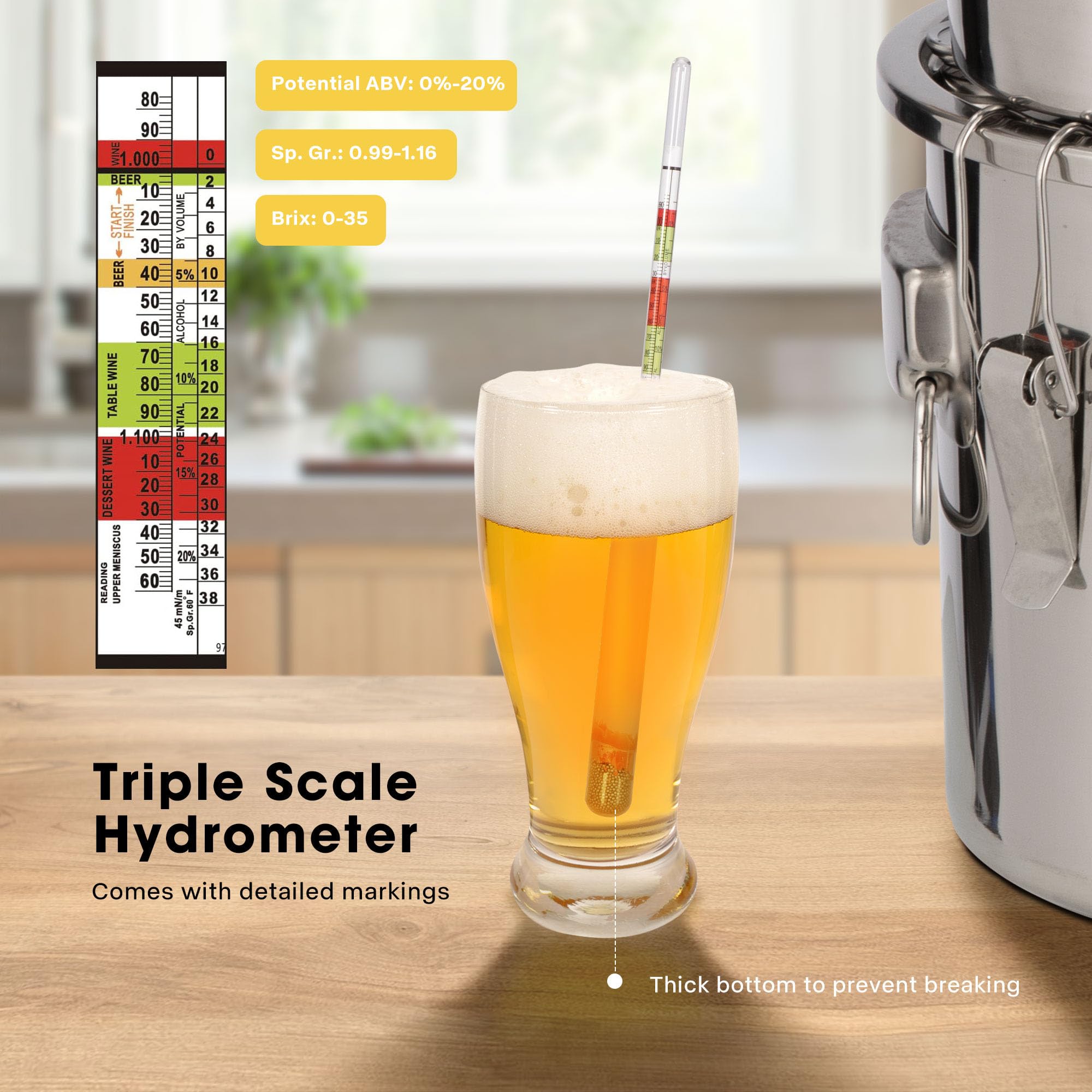 VIVOHOME 8 Gallon Alcohol Still Kit with 2 Stainless Steel Pots, Built-in Thermometer, Water Pump & Hydrometer - Perfect for Home Brewing Whiskey, Wine, Brandy, Bourbon and Essential Oils | Ideal for DIY Distilling, Craft Cocktails & Aromatherapy