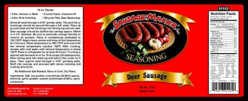 Premium Deer Sausage Seasoning - 2 lbs. 8 oz. for Homemade Venison Sausage | Perfect for Hunting Season, Game Meat Processing & Outdoor Cooking
