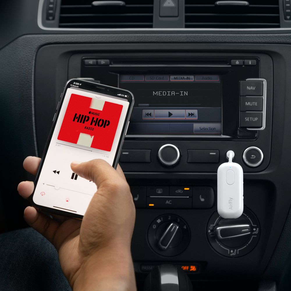 Twelve South AirFly Pro Wireless Bluetooth Audio Transmitter for Headphones - Perfect for Travel, Gym, and Airplane Use with Dual Pairing