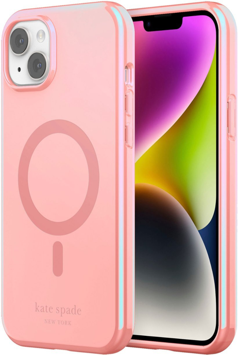 Kate Spade NY GLOSS iPhone 14 Plus Case - Grapefruit Color, Shockproof Protective Cover with Slim Fit Design for Women | Perfect for Work, Travel & Everyday Use