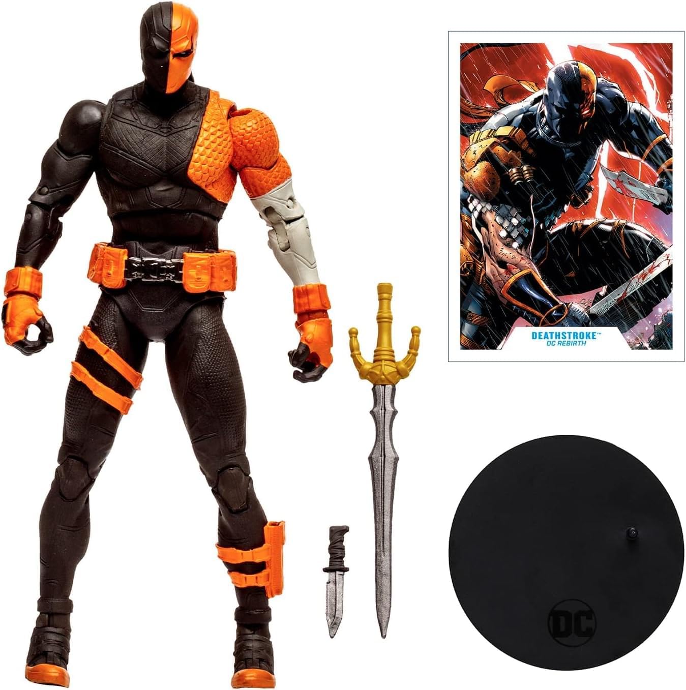 McFarlane Toys DC Multiverse 7-Inch Action Figure - Deathstroke (DC Rebirth) Collectible for Superhero Fans | Perfect for Display, Gifts, and DC Comics Collections