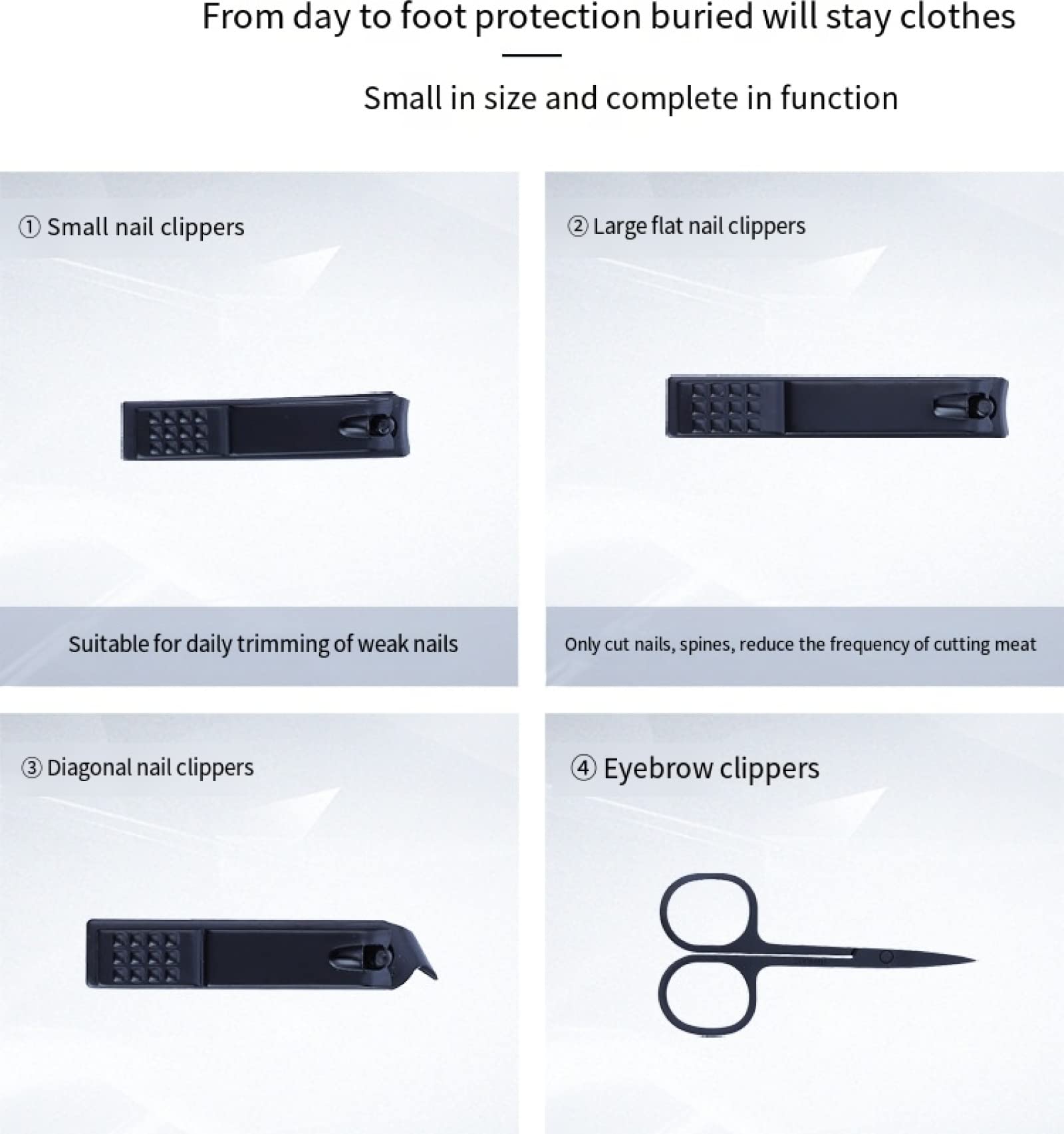 Professional 4-Piece Nail Care Kit - Stainless Steel Nail Clippers, Scissors, File & Nose Stroke Tool for Manicure & Pedicure | Travel-Friendly Foldable Design | Perfect for Home, Salon & Travel Grooming Essentials