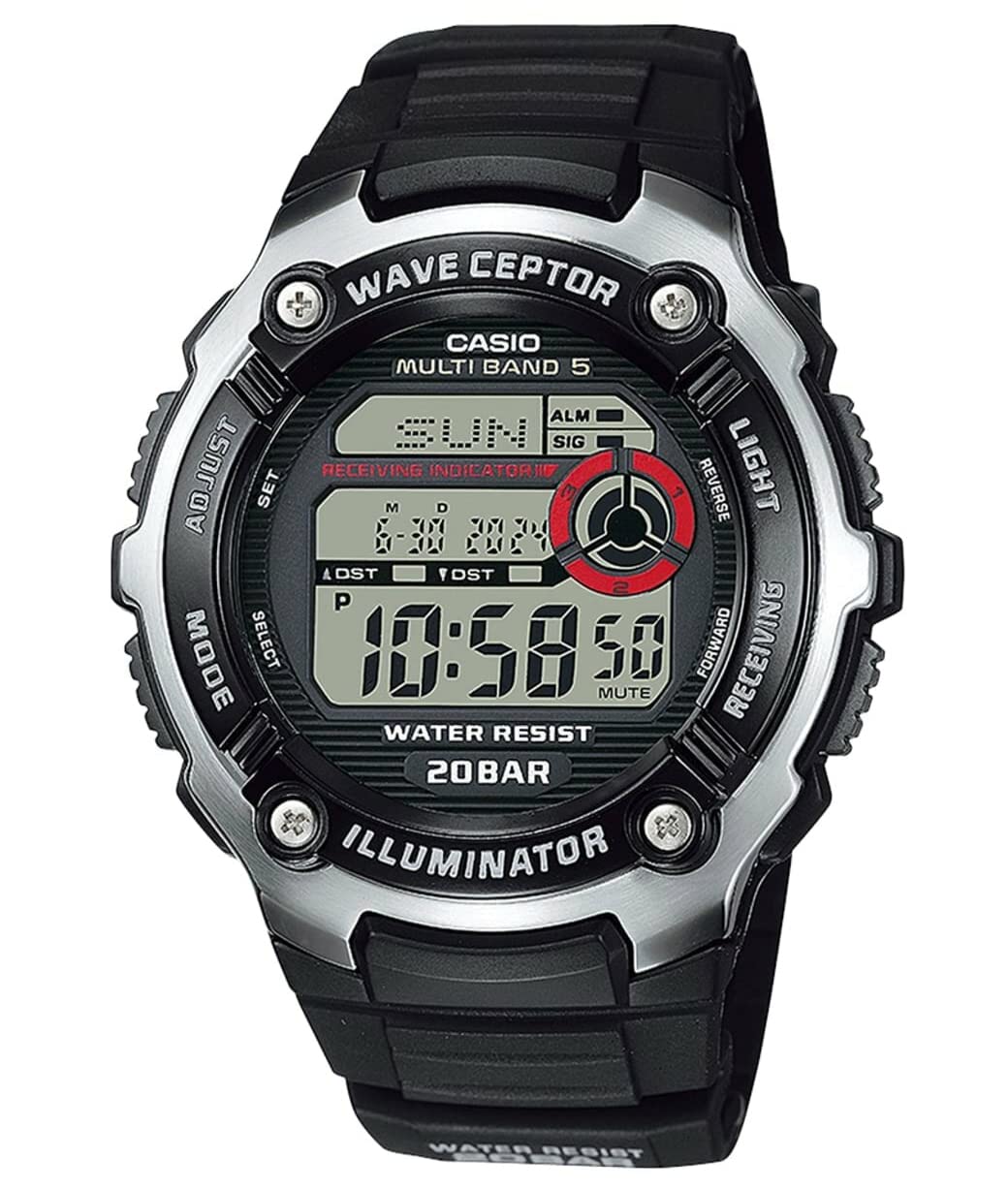 Casio Wave Ceptor Men's Digital Quartz Watch - Atomic Timekeeping, 100M Water Resistant - Perfect for Outdoor Activities, Sports & Everyday Wear