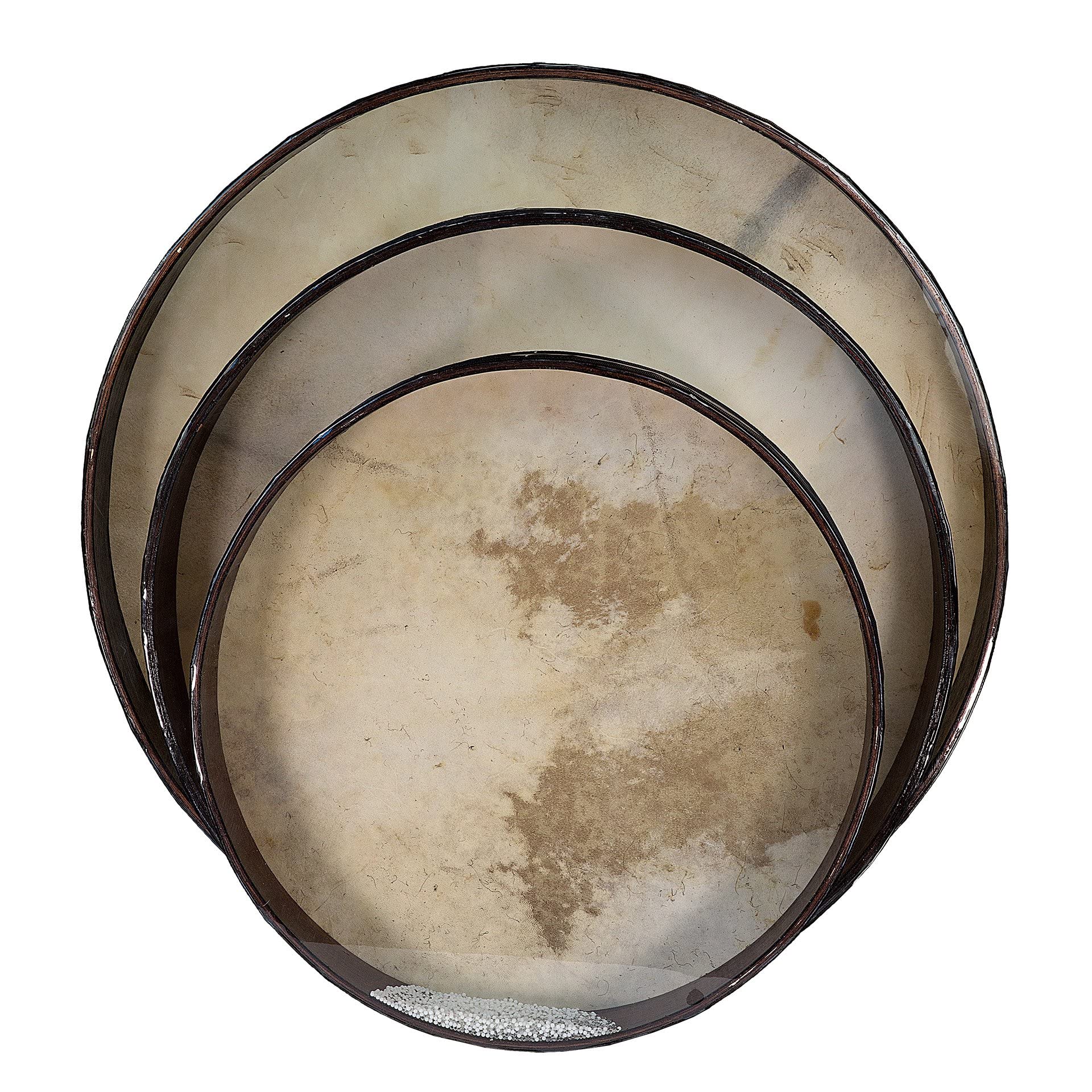 Natural Sounding Ocean Drum with Wave Beads - 16/20/24/28 Inch Handcrafted Hardwood Frame & Goat Skin - Perfect for Music Therapy, Relaxation & Sound Healing Sessions