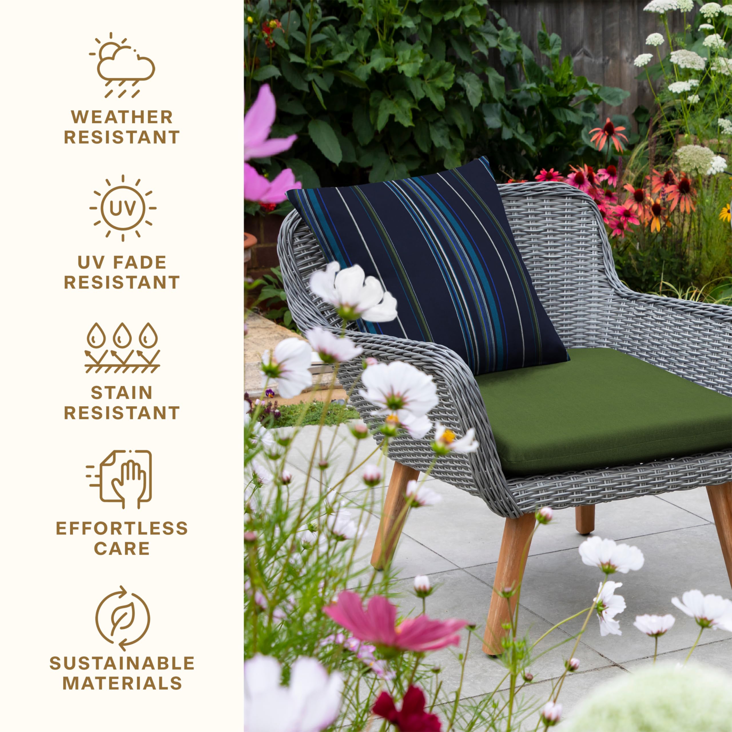 Premium Honeycomb Outdoor Universal Seat Cushion Set - 18